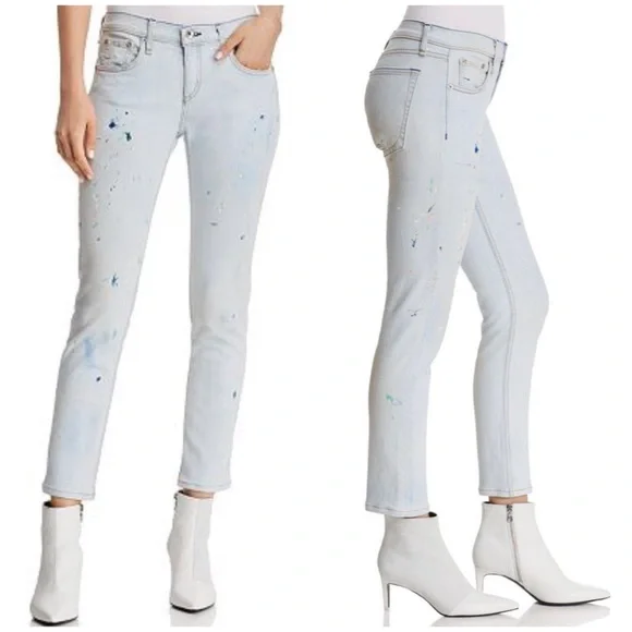 rag&bone NWT Dre Paint Splatter Skinny Jeans - Picture 2 of 8